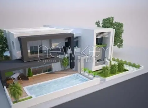 Une Villa inachevée S+4 à vendre à La Soukra