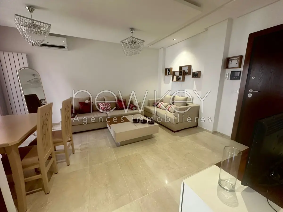 Coquet Appartement S2 Meublé à louer aux Jardins de Carthage