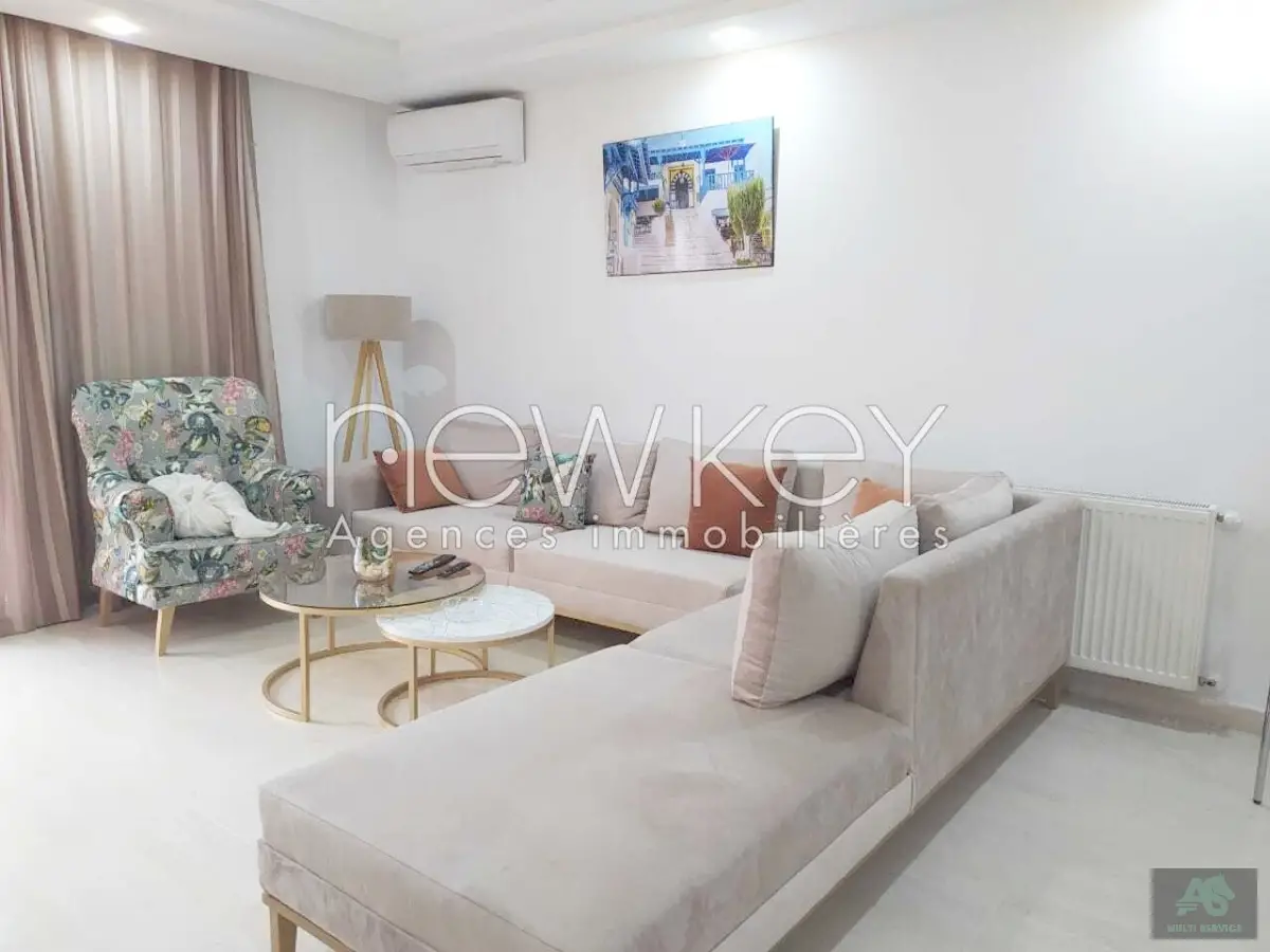 Appartement S2 bien meublé aux Jardins de L'Aouina