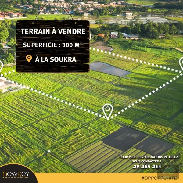 Un lot de Terrain de 300 m² à La Soukra