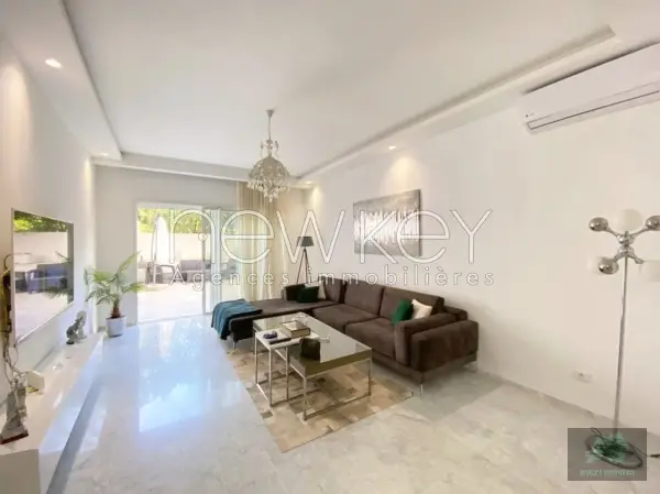 Un Appartement S+2 Meublé avec jardin à La Soukra