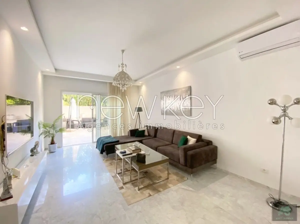 Un Appartement S+2 Meublé avec jardin à La Soukra