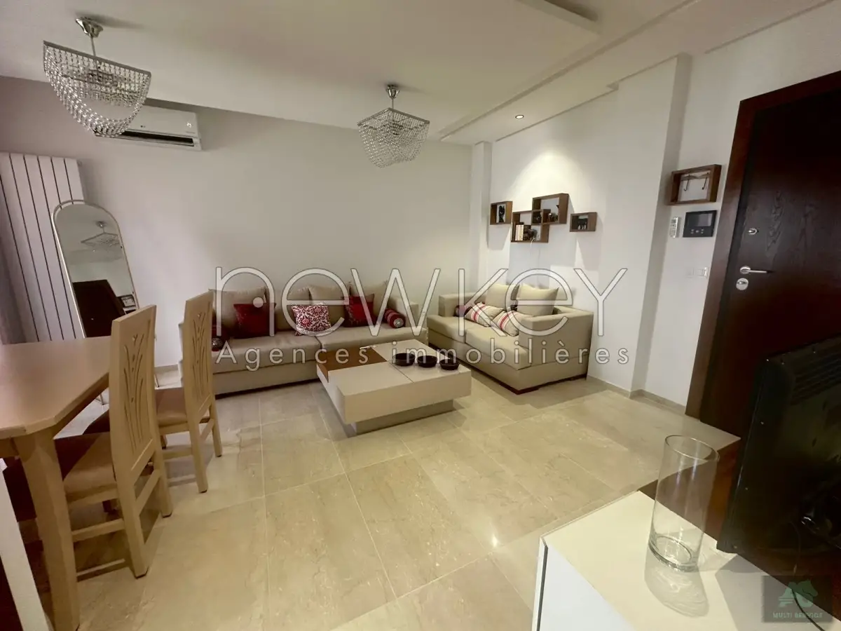 Coquet Appartement S2 Meublé à louer aux Jardins de Carthage