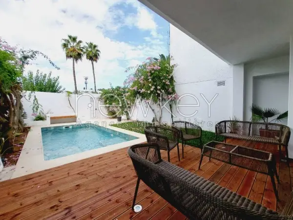 Joli duplex meublé s+2 avec piscine à Gammarth - 1