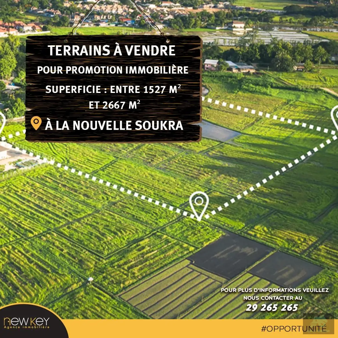 Terrains pour investissement à La Nouvelle Soukra